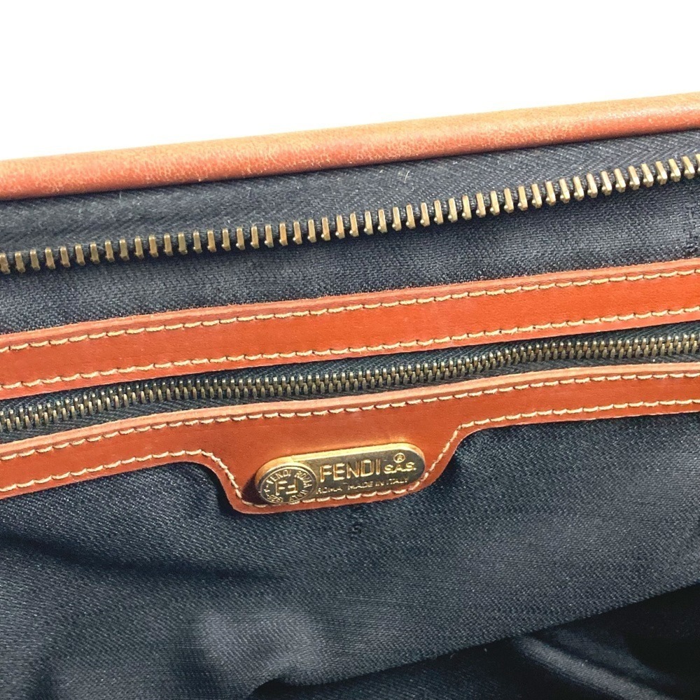 FENDI Vintage Pecan Handbag, Mini Boston Bag, Leather, Brown, Men's and Women's - Picture 14 of 16